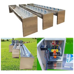 Tempat minum ternak dari baja tahan karat dengan pemanas listrik